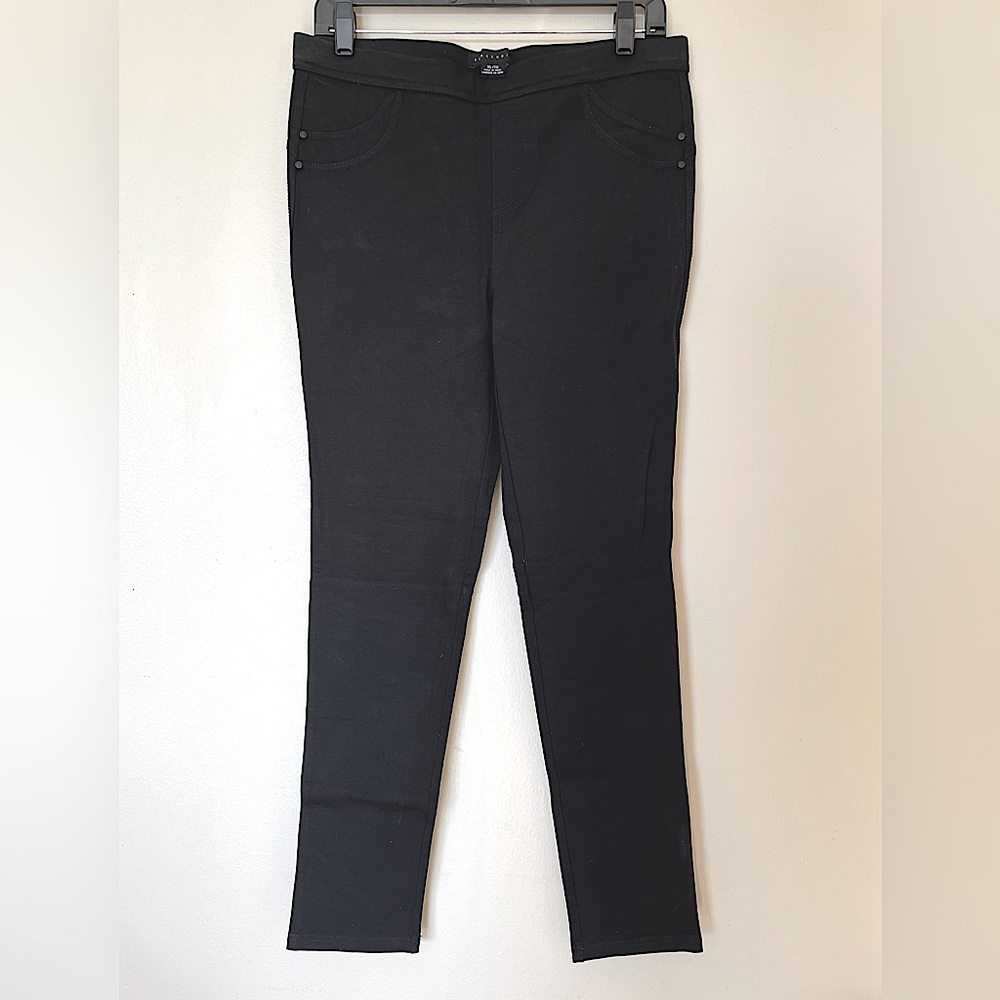 Sanctuary | Anthropologie Black Fitted Skinny Leg Grease Ponte Leggings Size XL